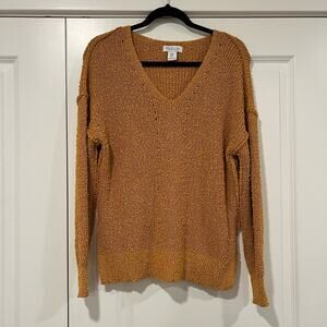 Rachel Zoe Women's Long Sleeve Wide Neck Mustard Sweater Size‎ Medium